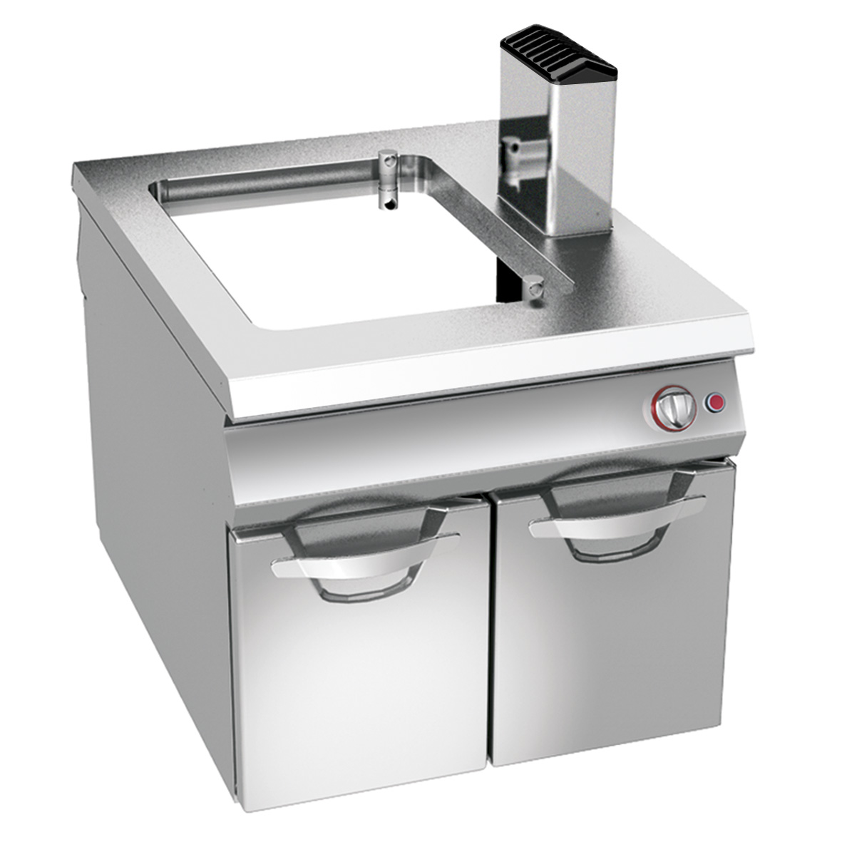 FRY-TOP GAS PIASTRA CROMATA LISCIA SU VANO