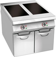 INDUCTION PYROCERAM COOKING RANGE 4 AREAS ON CABINET