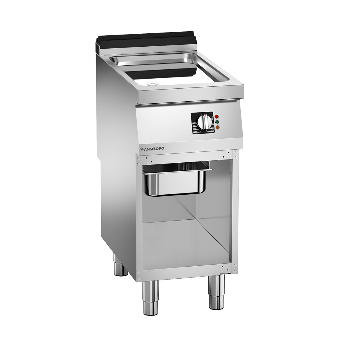 ELECTRIC GRIDDLE  SMOOTH CHROMIUM PLATE ON CABINET