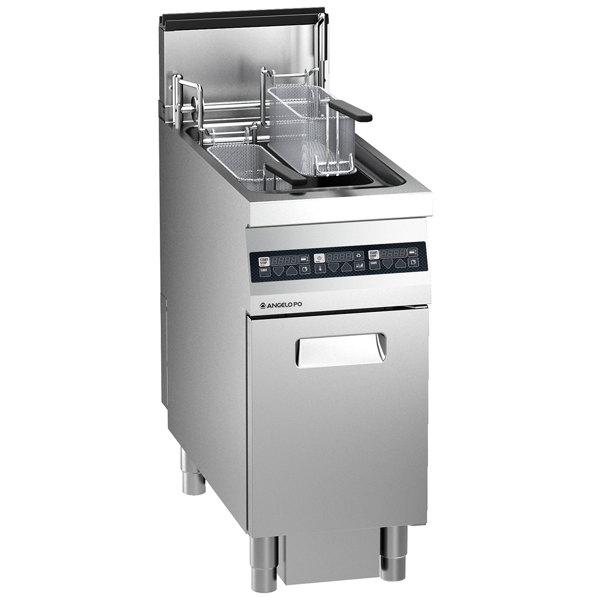 GAS FRYER 1 WELL 23 L V SHAPED DIGITAL CONTROLS