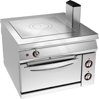 SOLID TOP GAS RANGE ON ELECTRIC STATIC OVEN