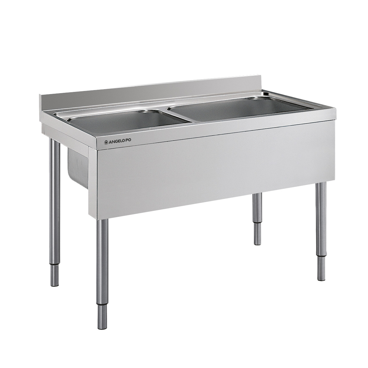 FREGADERO SOBRE PATAS 2 SENOS CM 40X50X25H CM 60X5