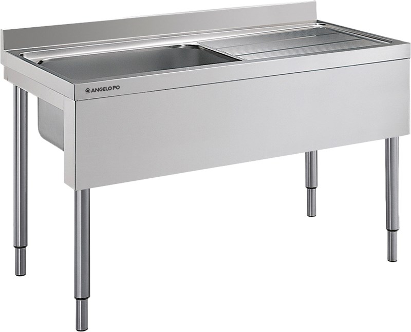 OPEN SINK 1 BOWL CM 60X50X32.5H RIGHT DRAINER