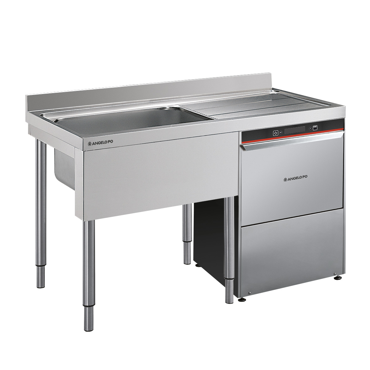 FREGADERO SOBRE PATAS 1 SENO CM 60X50X32, 5H ESCURR