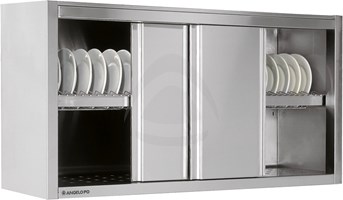 HANGING PLATE-DRAINER WALL CABINET-SLIDING DOORS
