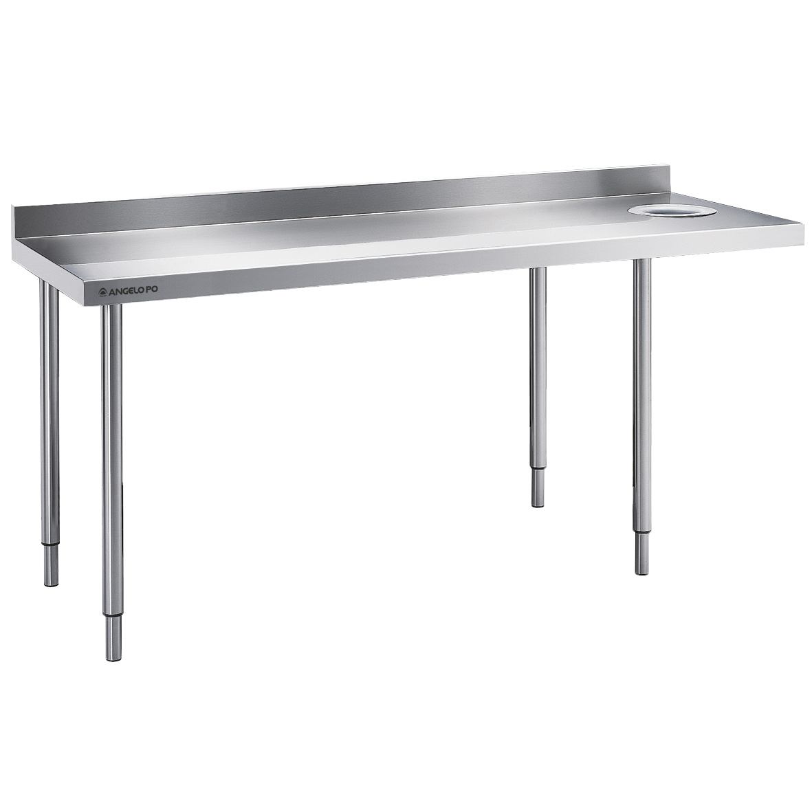 MESA CON PETO POSTERIOR ORIFICIO DERECHO 160 CM