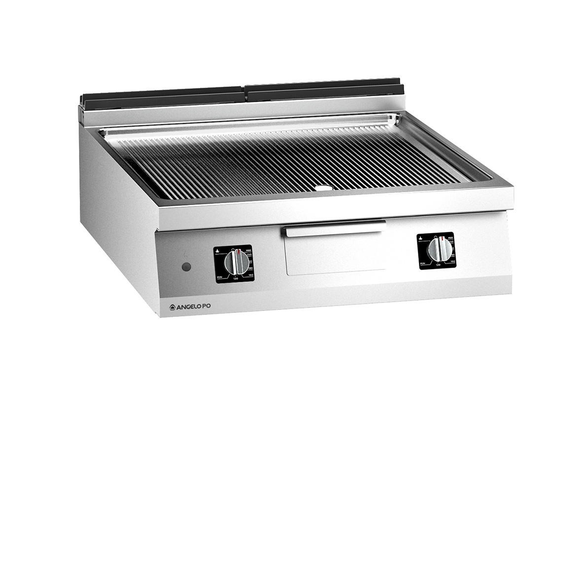 FRY-TOP GAS PIASTRA CROMATA RIGATA