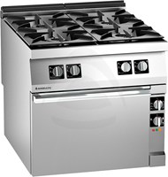 FOUR BURNER RANGE WITH ELECTRIC STATIC OVEN