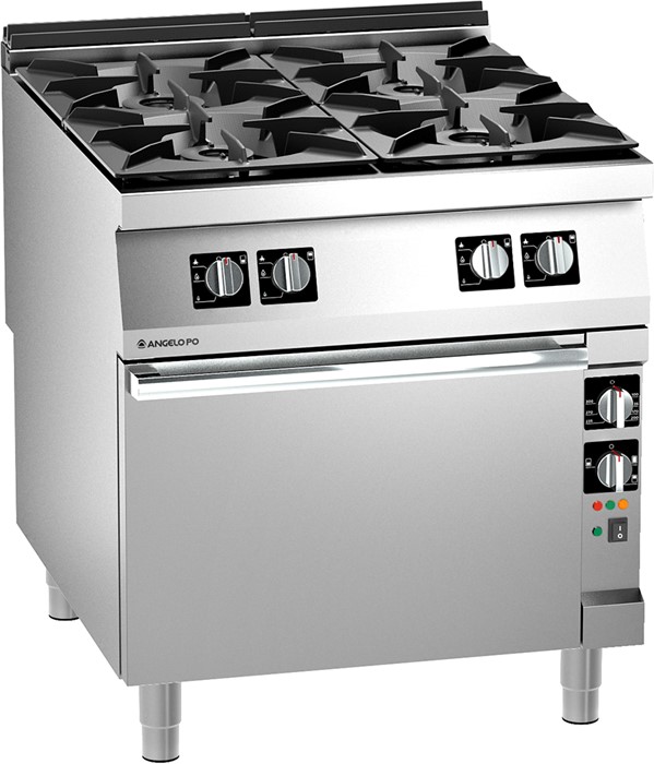 4 Burner موقد طهي with Electric Two Fan Convection فرن