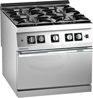 FOUR BURNER GAS RANGE WITH TWO-FAN GAS OVEN