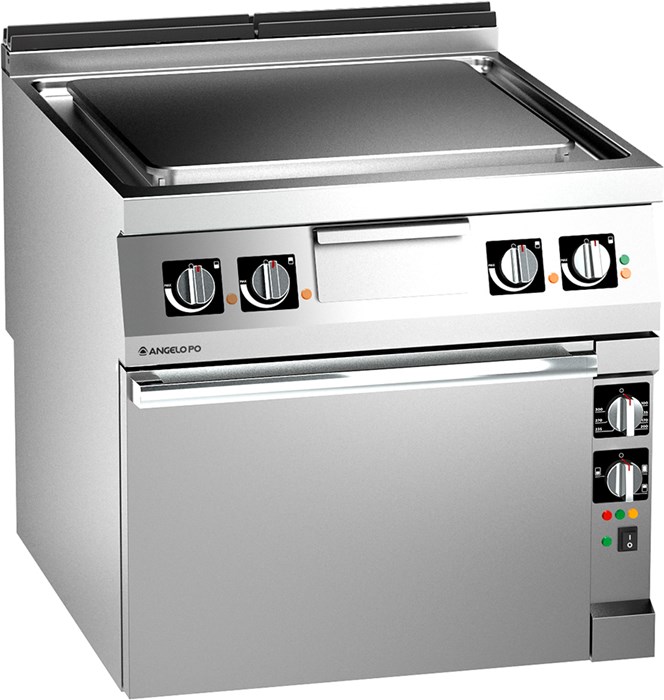 SOLID TOP ELECTRIC BOILING TABLE ON ELECTRIC TWO-FAN CONVECTION OVEN