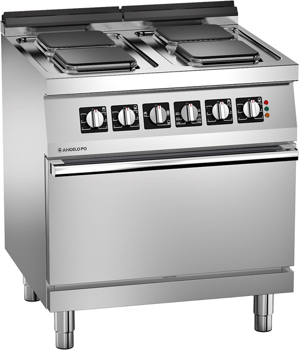 4  ELECTRIC PLATES RANGE ON ELECTRIC STATIC OVEN - 230V