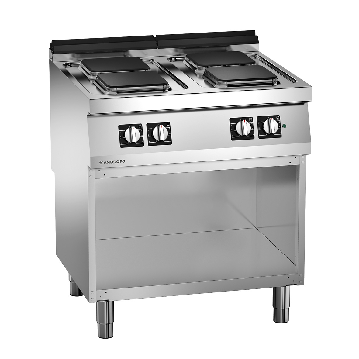 4 ELECTRIC PLATES RANGE ON CABINET- 400V