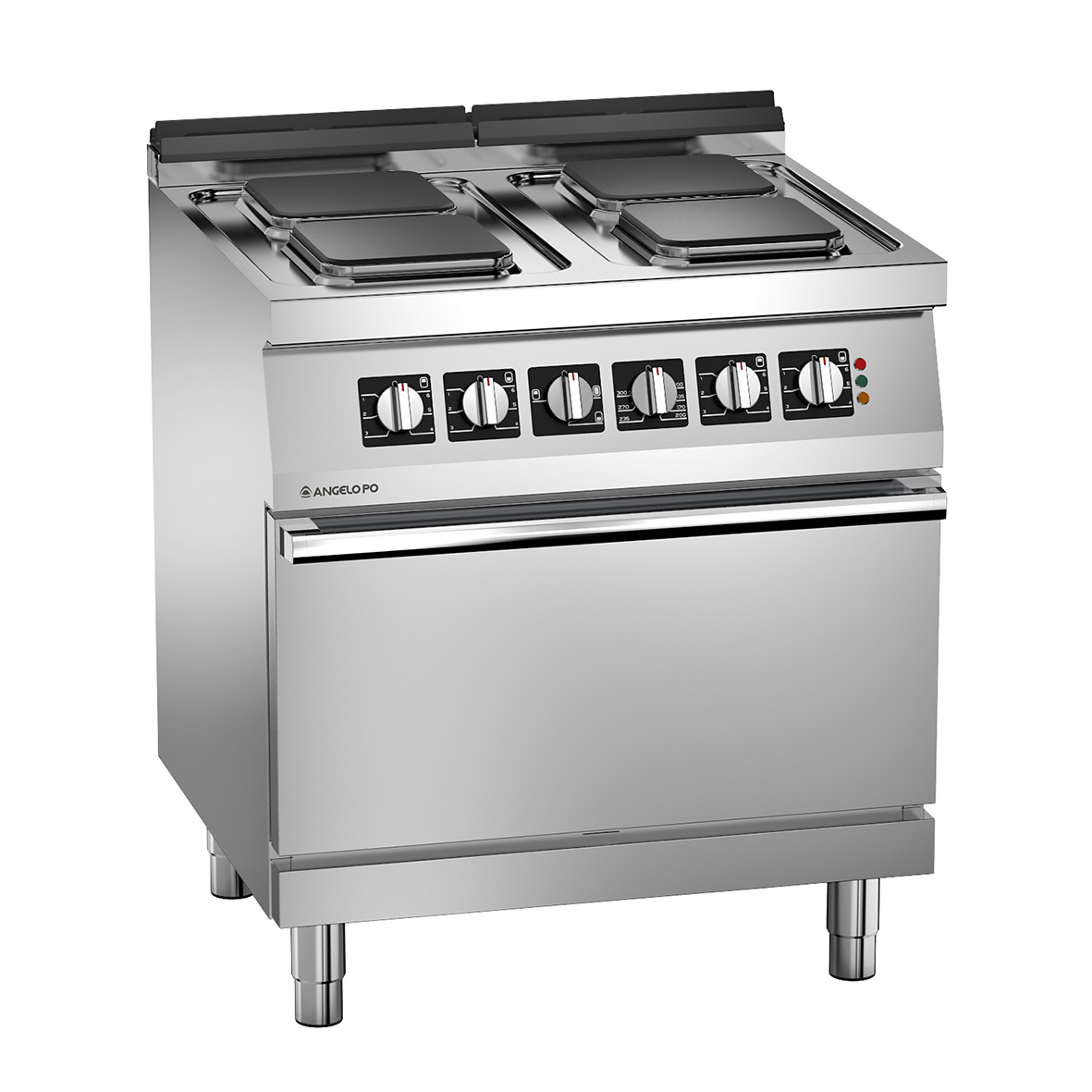 4  ELECTRIC PLATES RANGE ON ELECTRIC STATIC OVEN- 400V