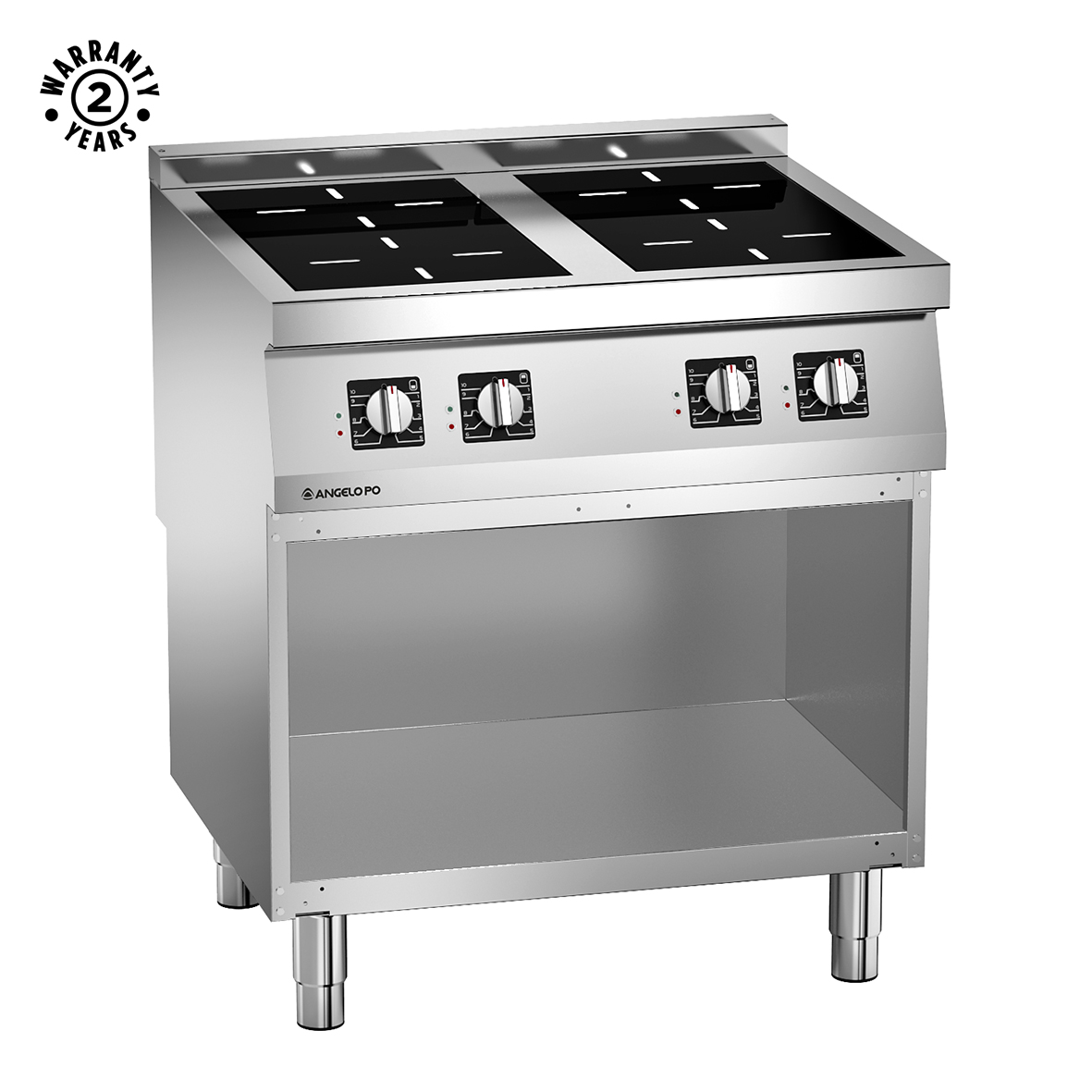INDUCTION PYROCERAM COOKING RANGE 4 AREAS ON CABINET