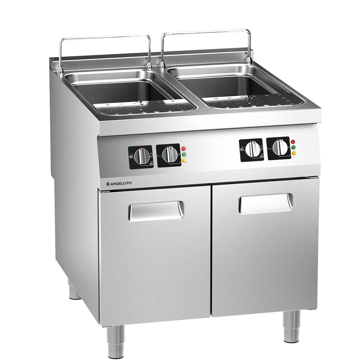 ЭЛЕКТРИЧЕСКАЯ  МАКАРОНОВАРКА С ДВУМЯ ВАННАМИ (40+40 Л.)