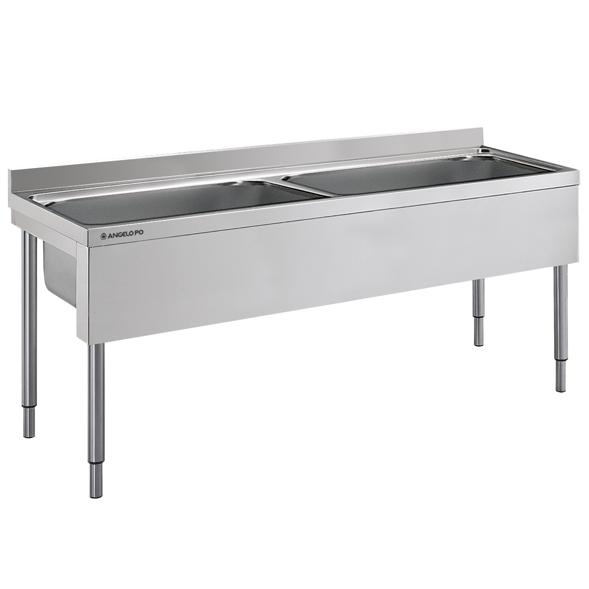 OPEN SINK 2 BOWLS CM 80X51X34H