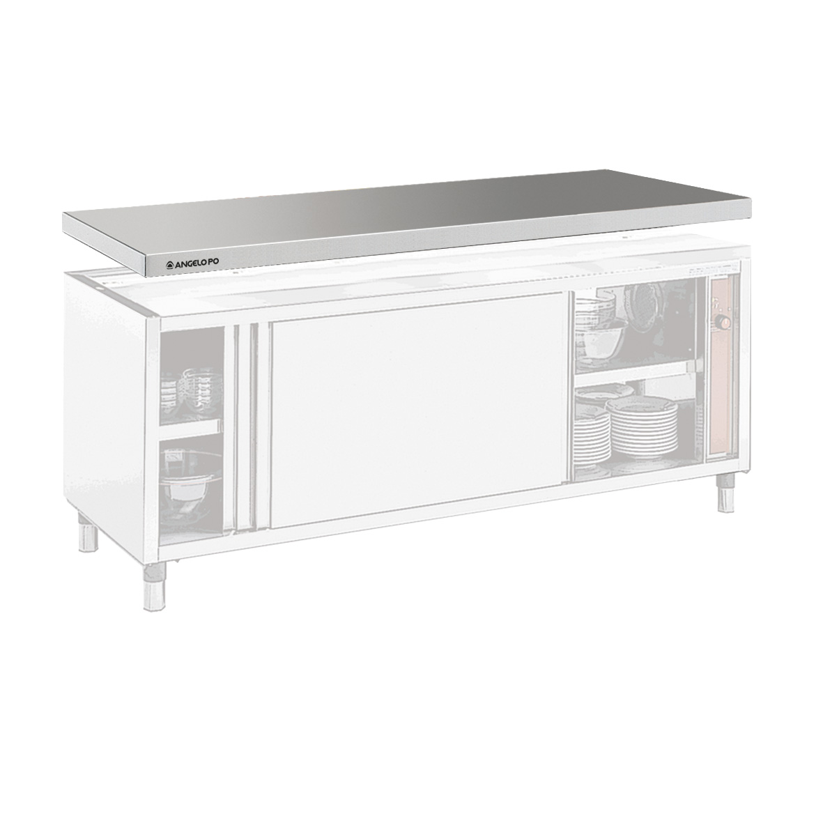 ENCIMERA ÚNICA DE DOS FRENTES 200 CM