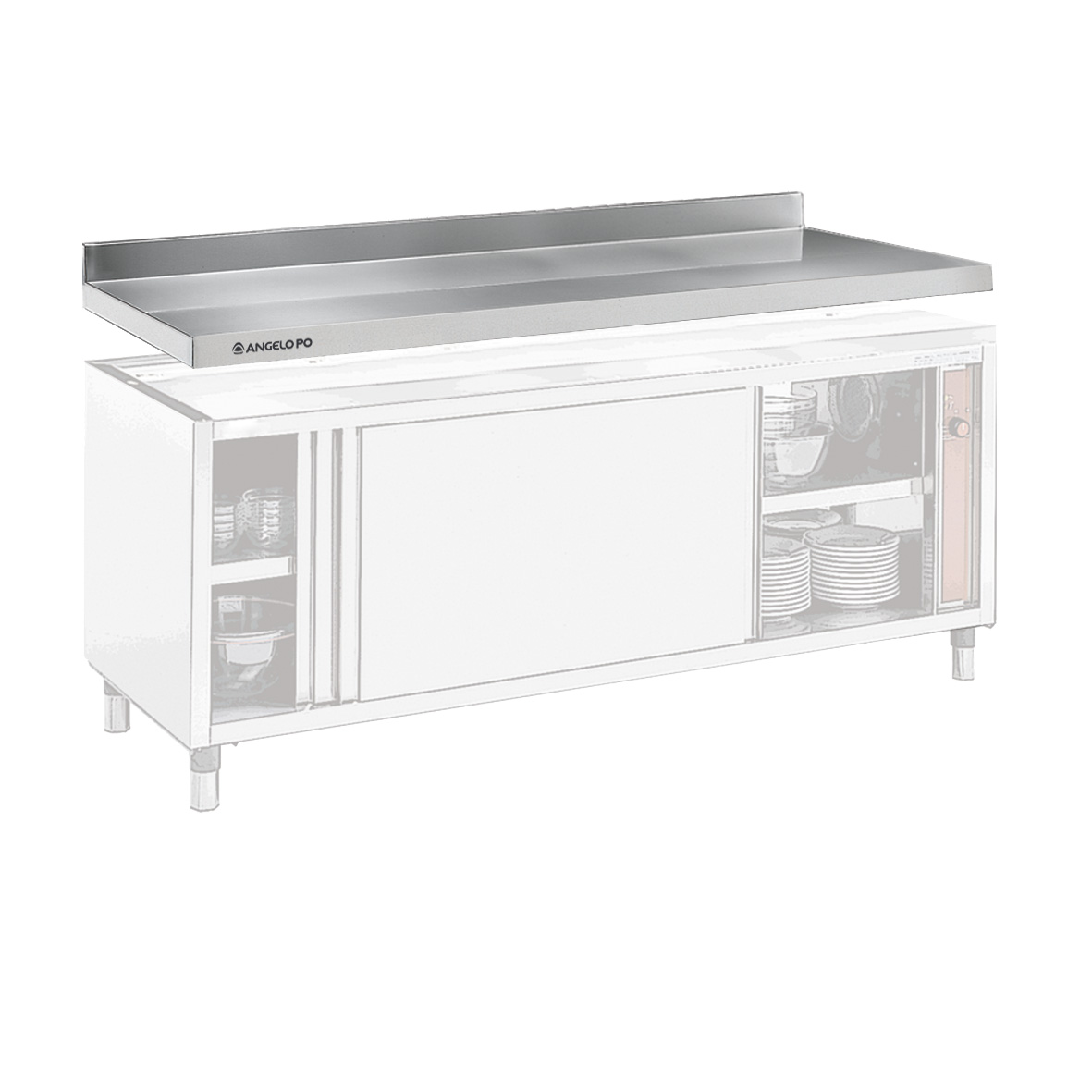 ENCIMERA ÚNICA CON PETO POSTERIOR 115 CM