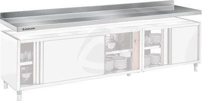 CONTINUOUS SURFACE WITH REAR SPLASHBACK 300 CM