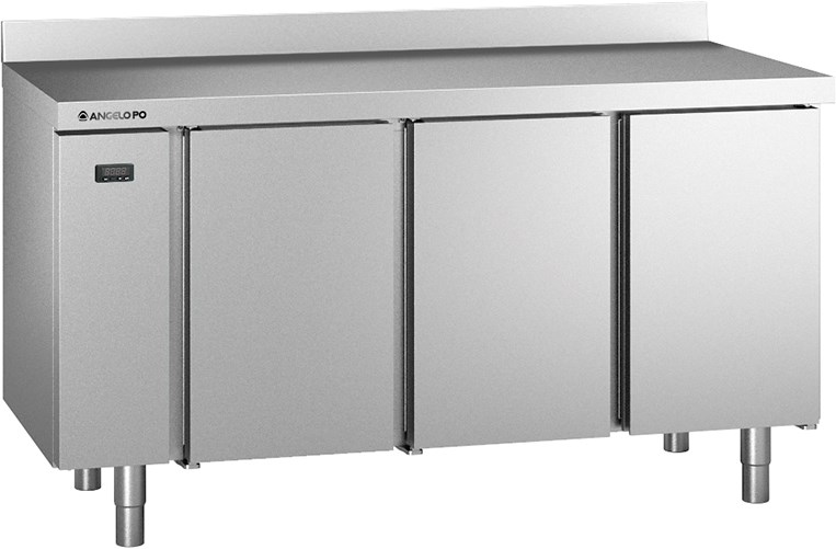 REFRIGERATED COUNTER -2°C ÷ +8°C DEPTH 70 CM GN 1/1 WITHOUT MOTOR WITH WORKTOP AND REAR SPLASHBACK