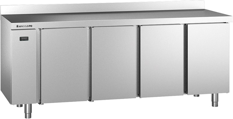 REFRIGERATED COUNTER -24°C ÷ -12°C DEPTH 70 CM GN 1/1 WITHOUT MOTOR WITH WORKTOP AND REAR SPLASHBACK