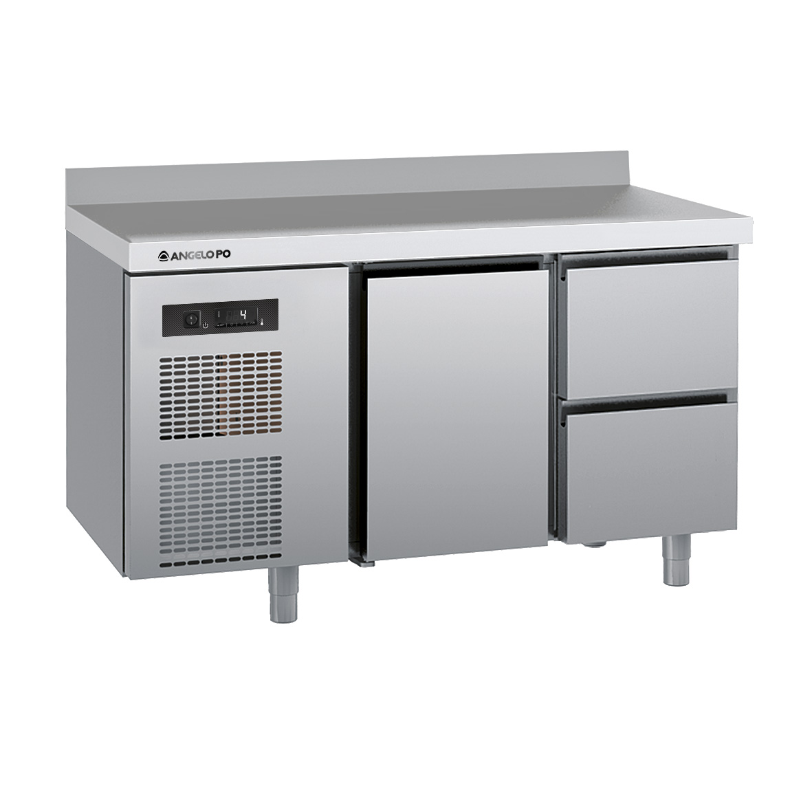 REFRIGERATED COUNTER 0 ÷ +10°C DEPTH 70 CM GN 1/1 WORKTOP WITH REAR SPLASHBACK
