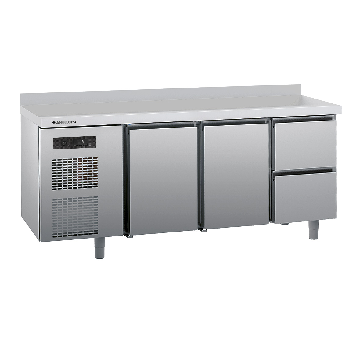 REFRIGERATED COUNTER 0 ÷ +10°C DEPTH 70 CM GN 1/1 WORKTOP WITH REAR SPLASHBACK