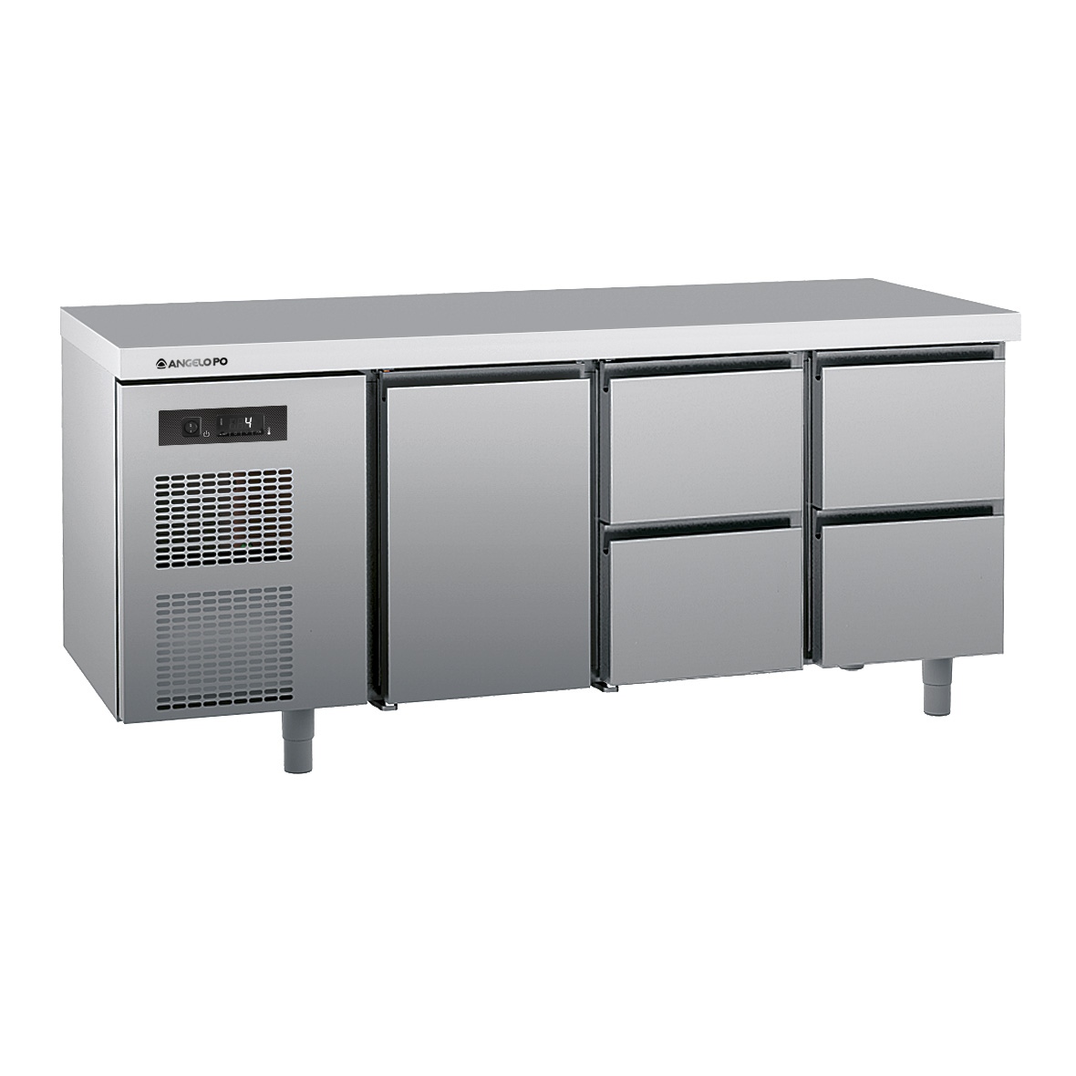 REFRIGERATED COUNTER 0 ÷ +10°C DEPTH 70 CM GN 1/1 WITH WORKTOP