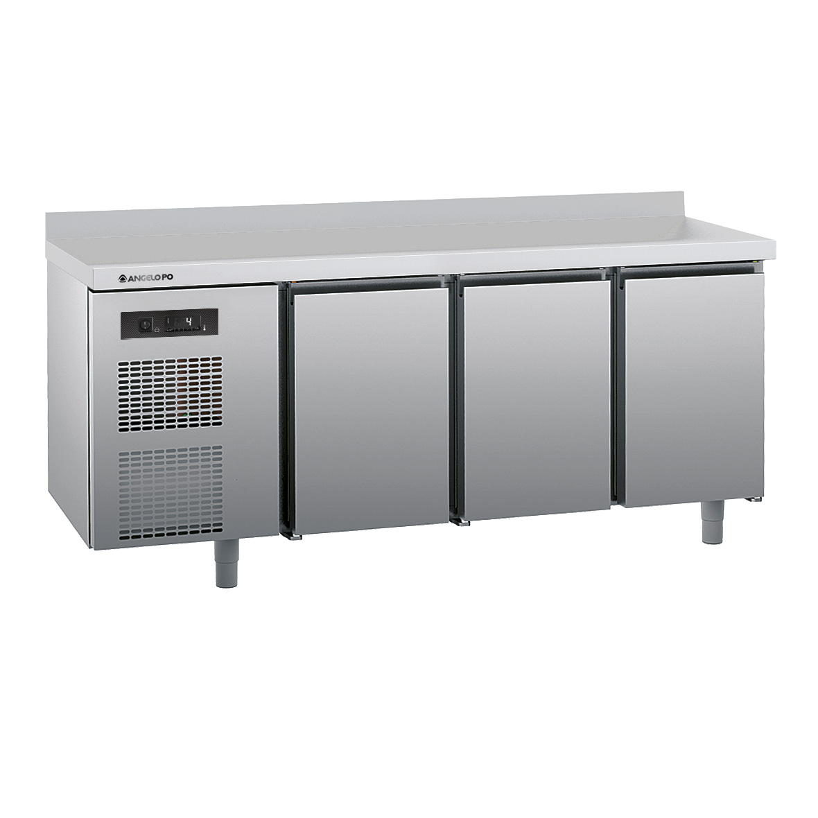 REFRIGERATED COUNTER 0 ÷ +10°C DEPTH 70 CM GN 1/1 WORKTOP WITH REAR SPLASHBACK