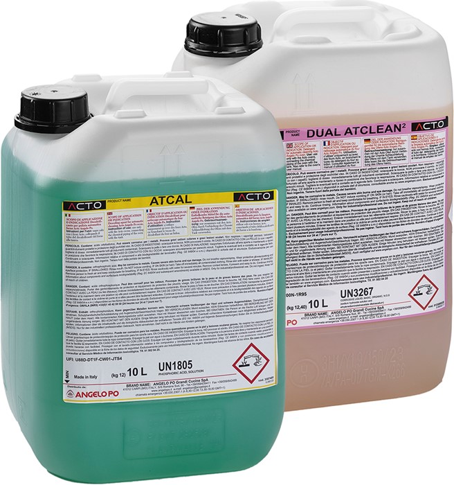 STARTER KIT - DETERGENTE E DECALCIFICANTE - 1 TANICA 10LT ATCAL + 1 TANICA 10LT DUAL ATCLEAN2