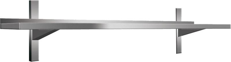 Stainless steel AISI304 wall shelf, 140 cm