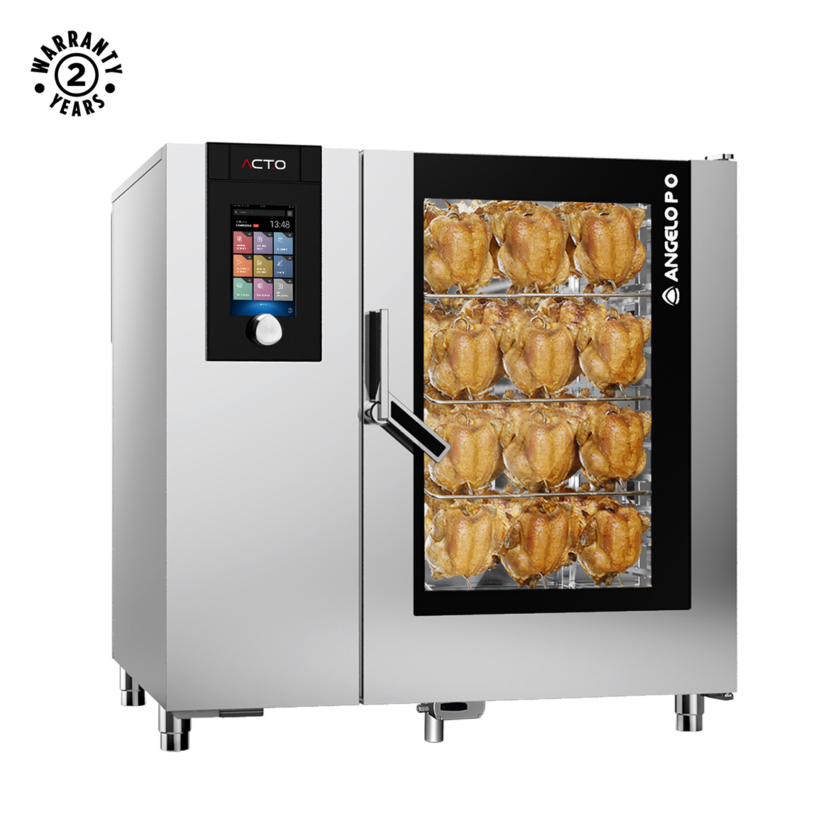 HORNO COMBINADO ACT.O PARA COCCIÓN DE AVES DE CORRAL, ELÉCTRICO, CON DOSIFICADOR PARA LAVADO AUTOMÁTICO