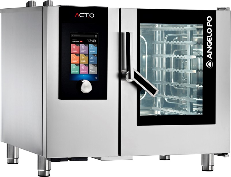 HORNO COMBINADO ACT.O ELÉCTRICO 6×GN 1/1 CON DOSIFICADOR PARA LAVADO AUTOMÁTICO