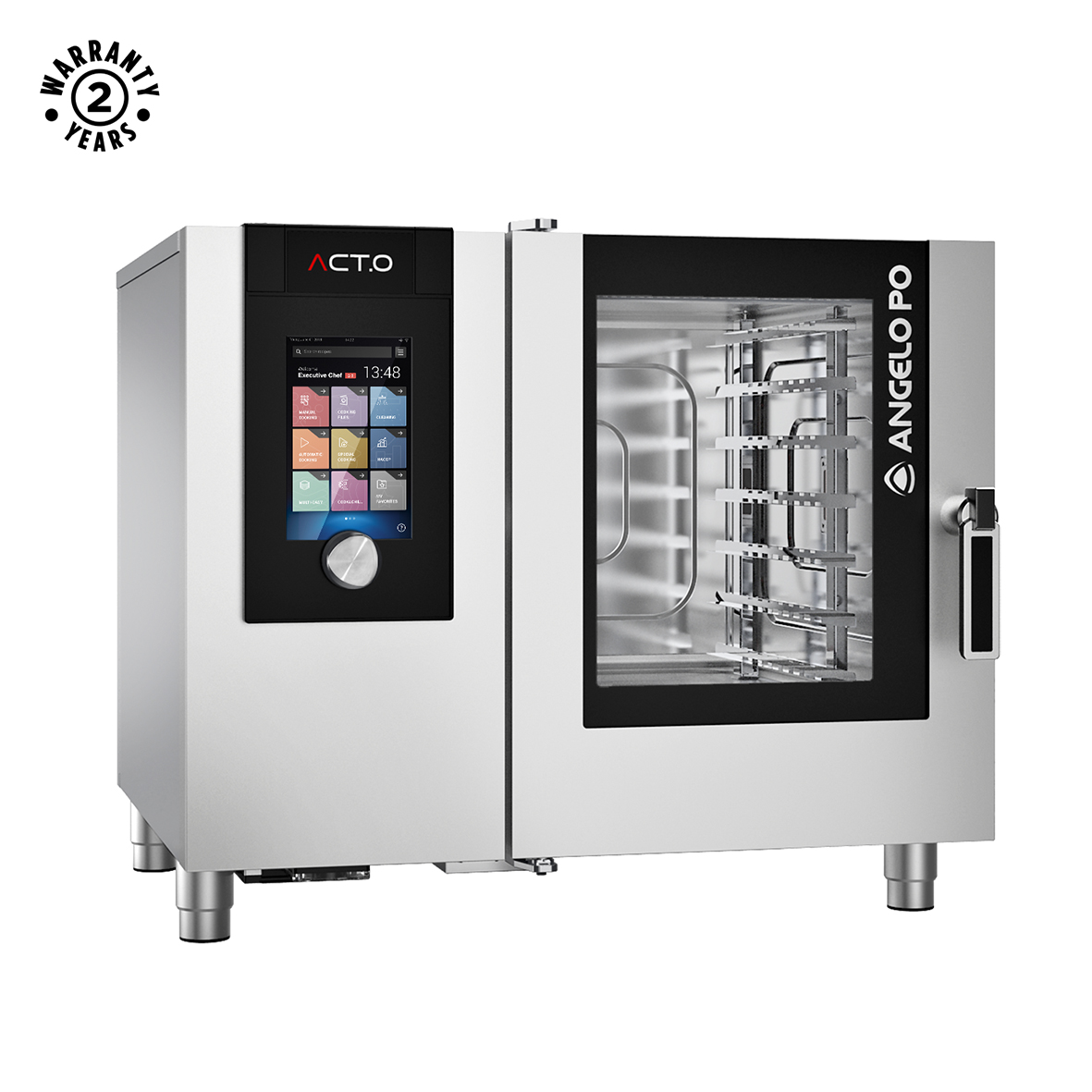 ACT.O ELECTRIC COMBI OVEN 6X1/1 GN WITH DISPENSER FOR AUTOMATIC WASHING AND WITH RIGHT-HAND DOOR OPENING