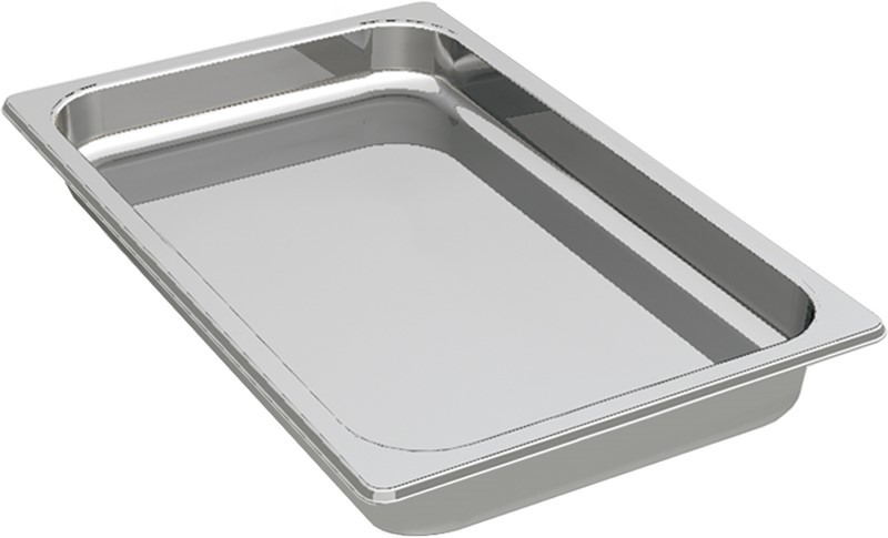 Bac inox gn 1-2, hauteur 4 cm professionnel - b12f4