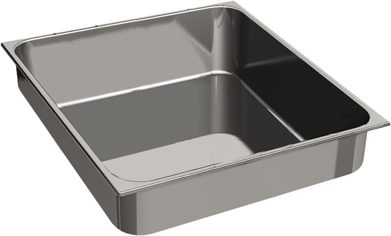 STAINLESS STEEL CONTAINER GN 2/1, HEIGHT 2 CM