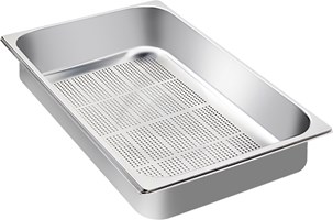STAINLESS STEEL PERFORATED CONTAINER H 1.6”