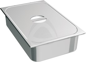 STAINLESS STEEL CONTAINER GN 1/2 WITH LID AND WITHOUT HANDLES