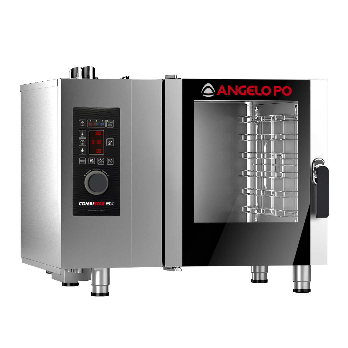 ELEKTRISCHER KOMBI-DÄMPFER 6 X 1/1GN - TÜRANSCHLAG