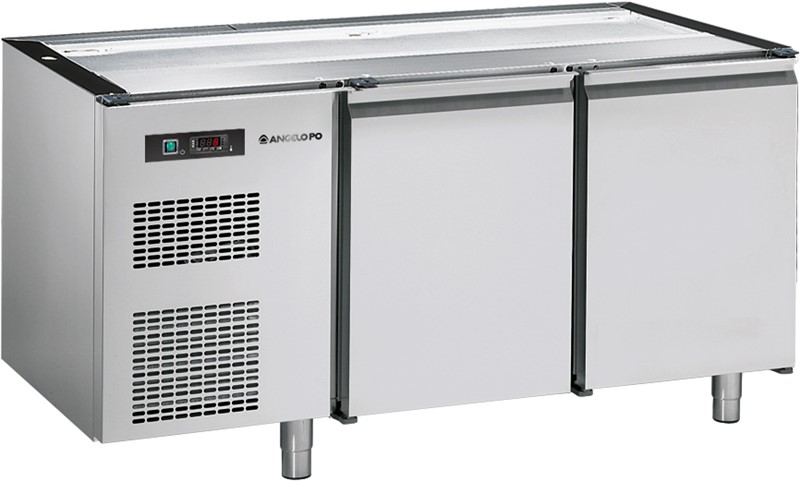 REFRIGERATED PIZZA COUNTER TWO COMPARTMENTS WITHOUT WORKTOP