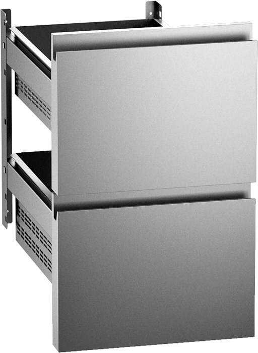 2 AISI 304 STAINLESS STEEL DRAWERS 1/2 FOR REFRIGERATED COUNTERS 70 CM DEPTH