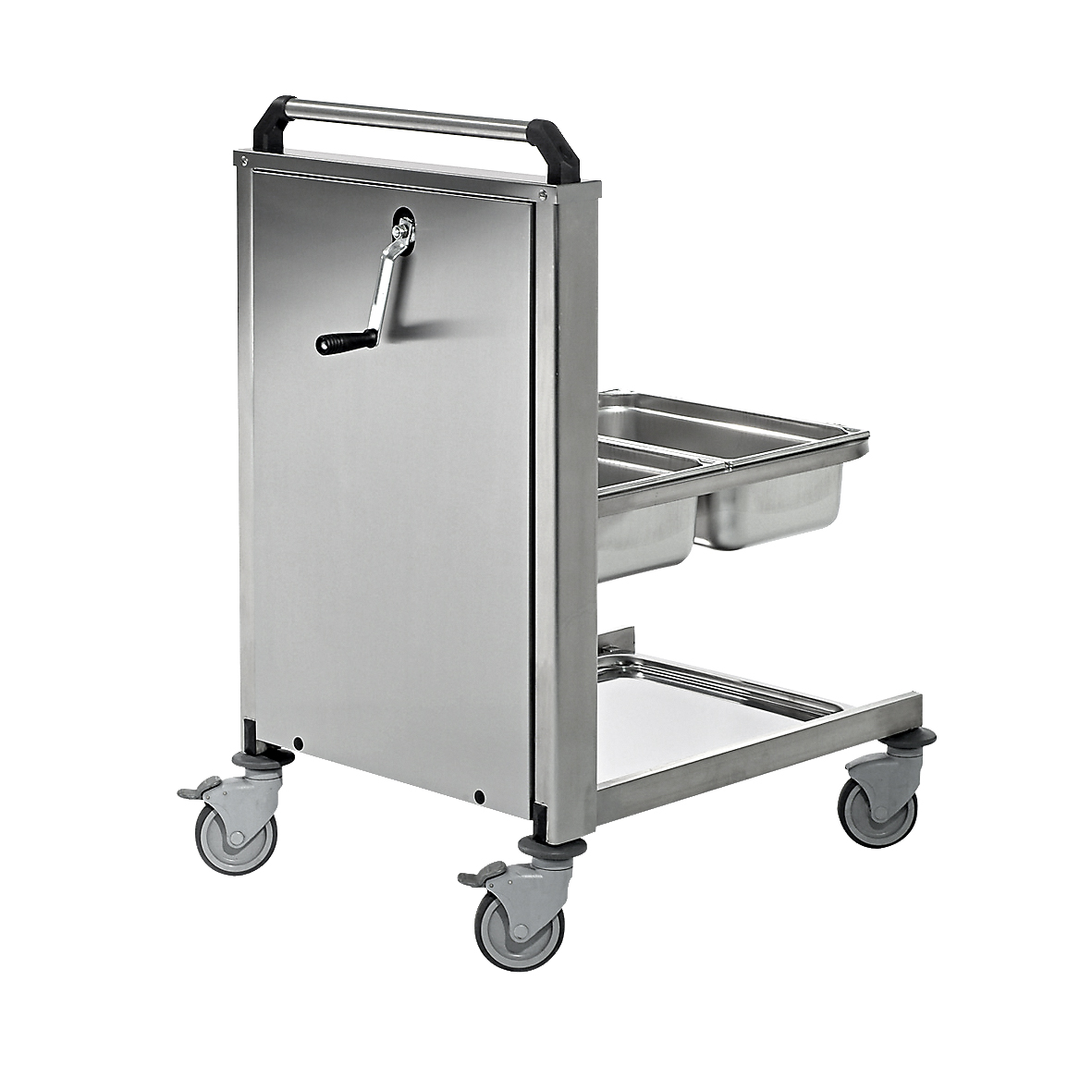 TROLLEY WITH ADJUSTABLE HEIGHT FOR CONTAINERS