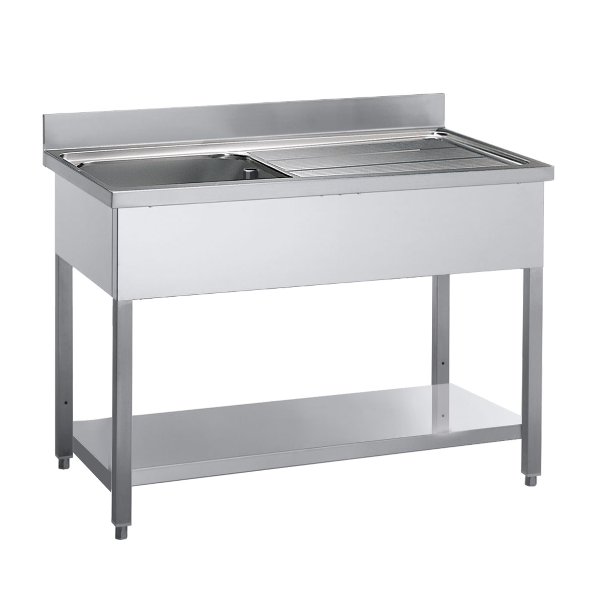 FREGADERO SOBRE PATAS 1 SENO CM 50X50X30H ESCURRID