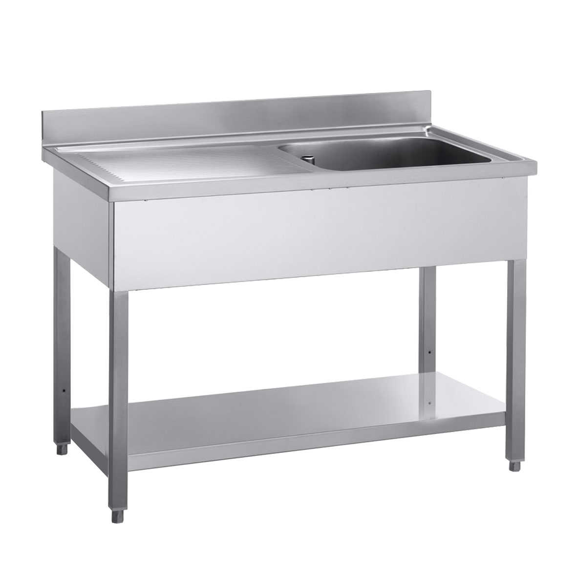 FREGADERO SOBRE PATAS 1 SENO CM 50X50X30H ESCURRID