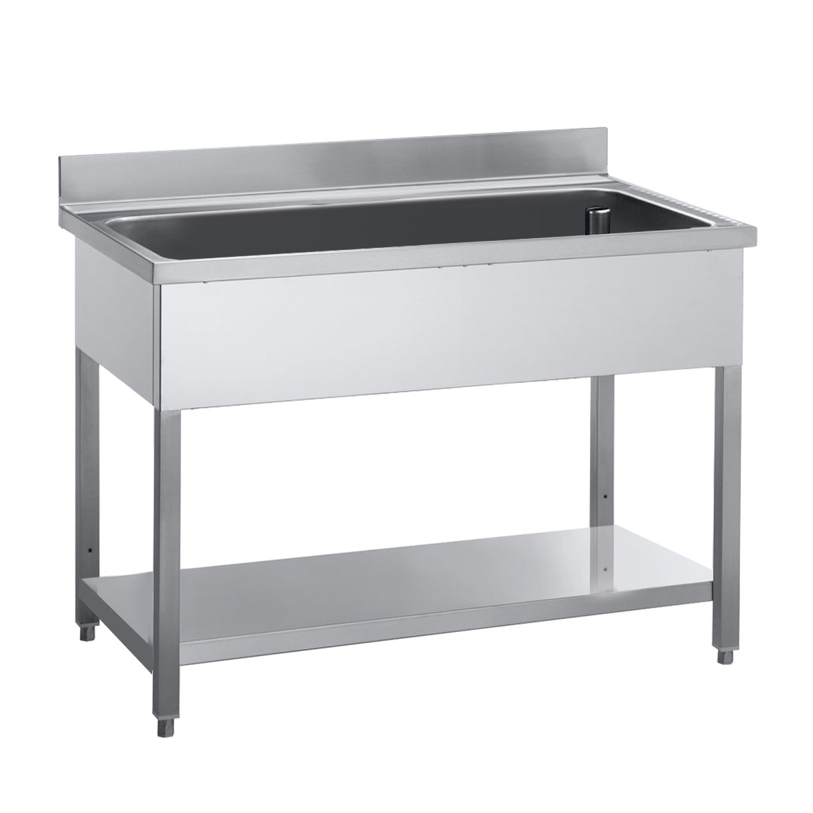 fregadero por ollas 1 senos con entrepano 120 cm