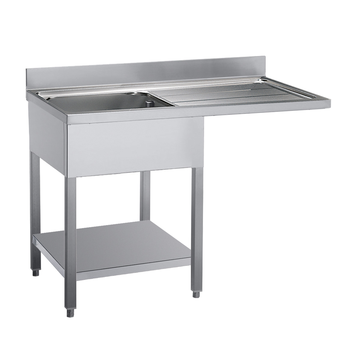 FREGADERO SOBRE PATAS 1 SENO CM 50X50X30H ESCURRID