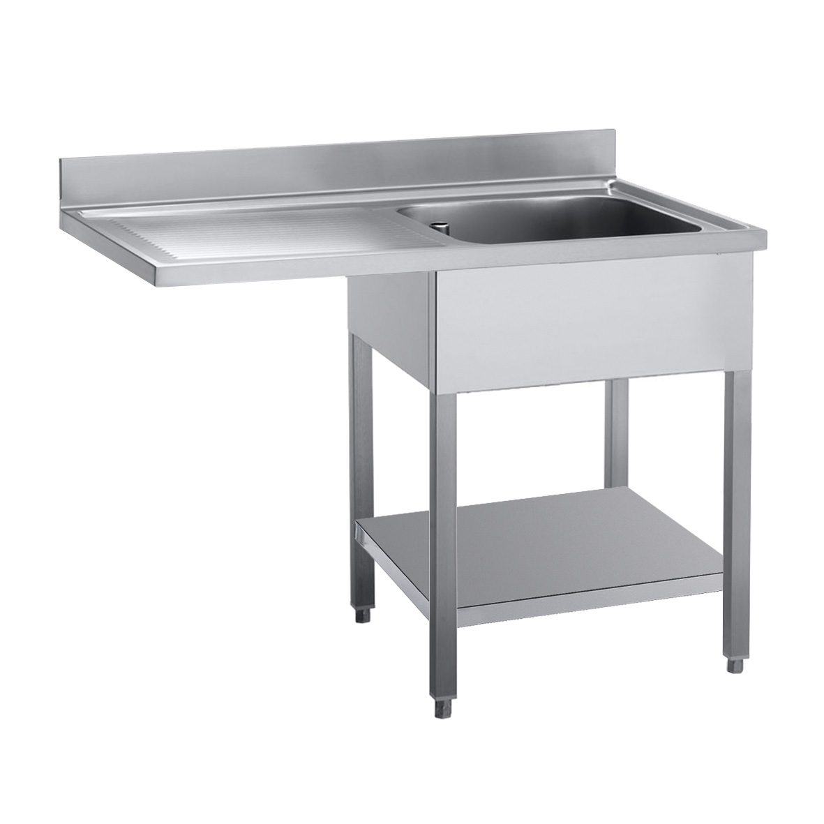 FREGADERO SOBRE PATAS 1 SENO CM 50X50X30H ESCURRID