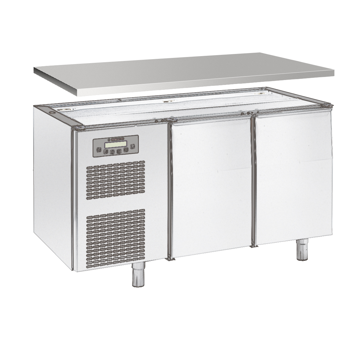 PLANO DOS FRENTES 4 CM H, PARA MESA REFRIGERADA 14