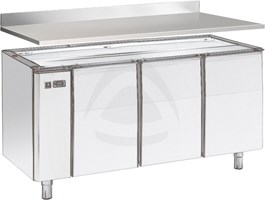 ONE-SIDED TOP 4 CM H WITH REAR SPLASHBACK, FOR REFRIGERATED COUNTER 160 cm